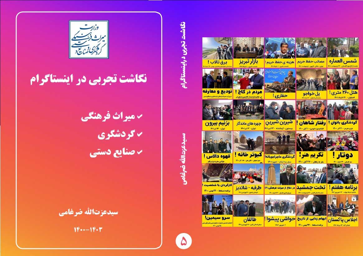 مجموعه ۵جلدی شامل سخنرانی ها و گفتگو های رسانه ای و موضوعات صفحات اجتماعی آقای  مهندس سید عزت الله ضرغامی