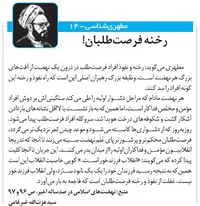 رخنه فرصت طلبان!